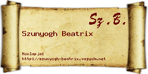 Szunyogh Beatrix névjegykártya