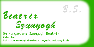 beatrix szunyogh business card